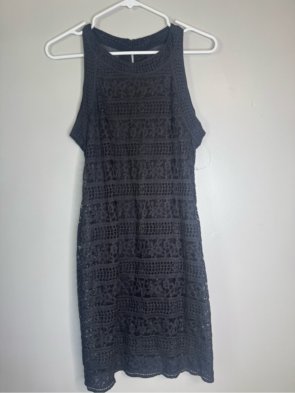Kimchi Blue Black Crochet Midi Dress